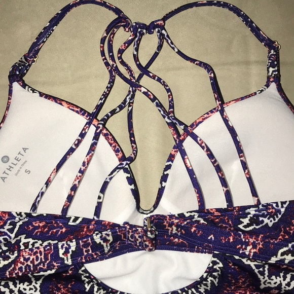 Athleta bathing suit top purple/pink size S. Bin Y - Picture 6 of 6